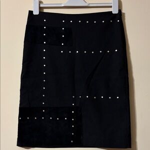 Cynthia Steffe Black Studded Pencil Skirt - Women Size 8